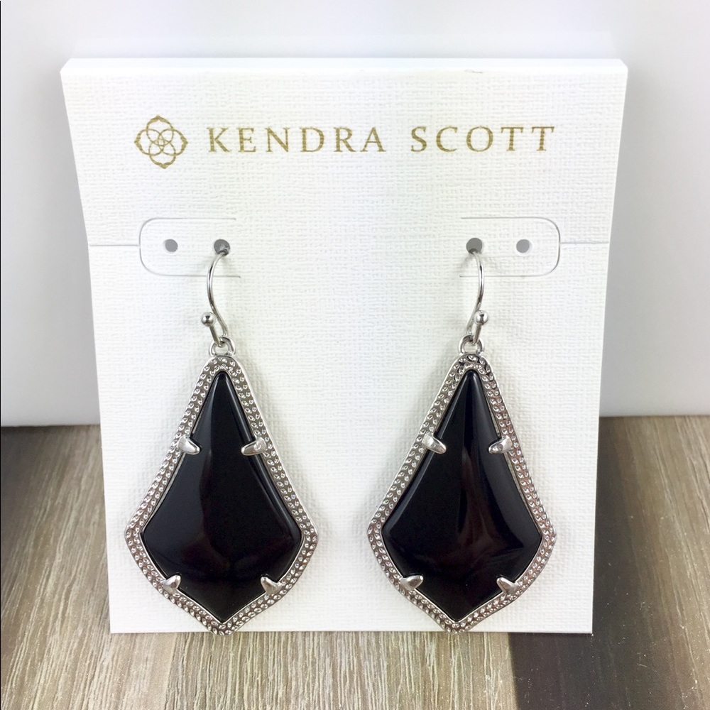 Kendra Scott Alex black silver earrings